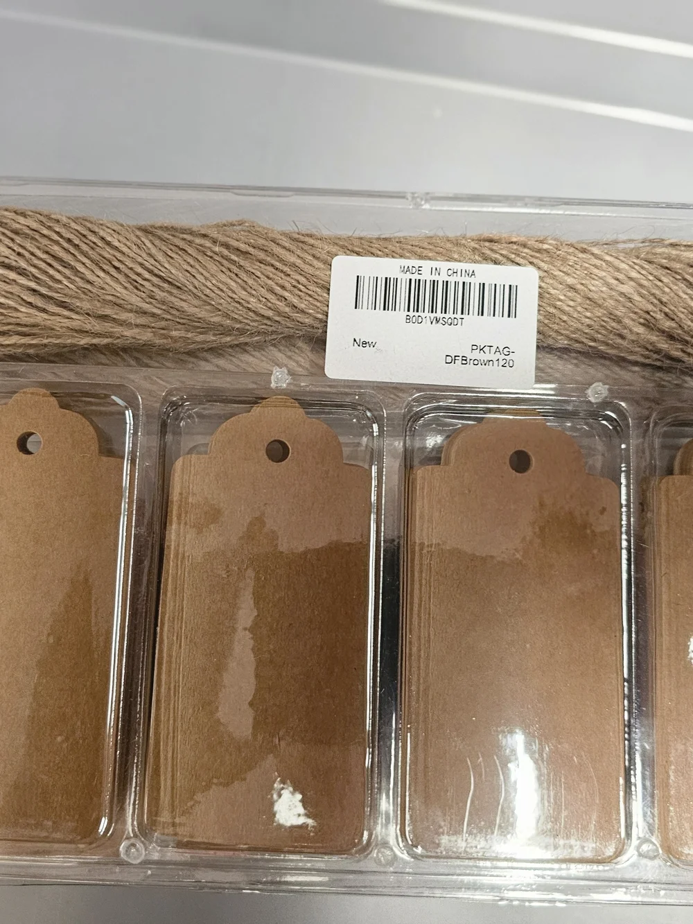 120-Piece Brown Kraft Paper Gift Tags with Jute Twine - DIY Craft Labels